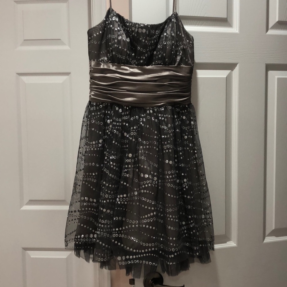 Sparkly Gray Prom Dress
